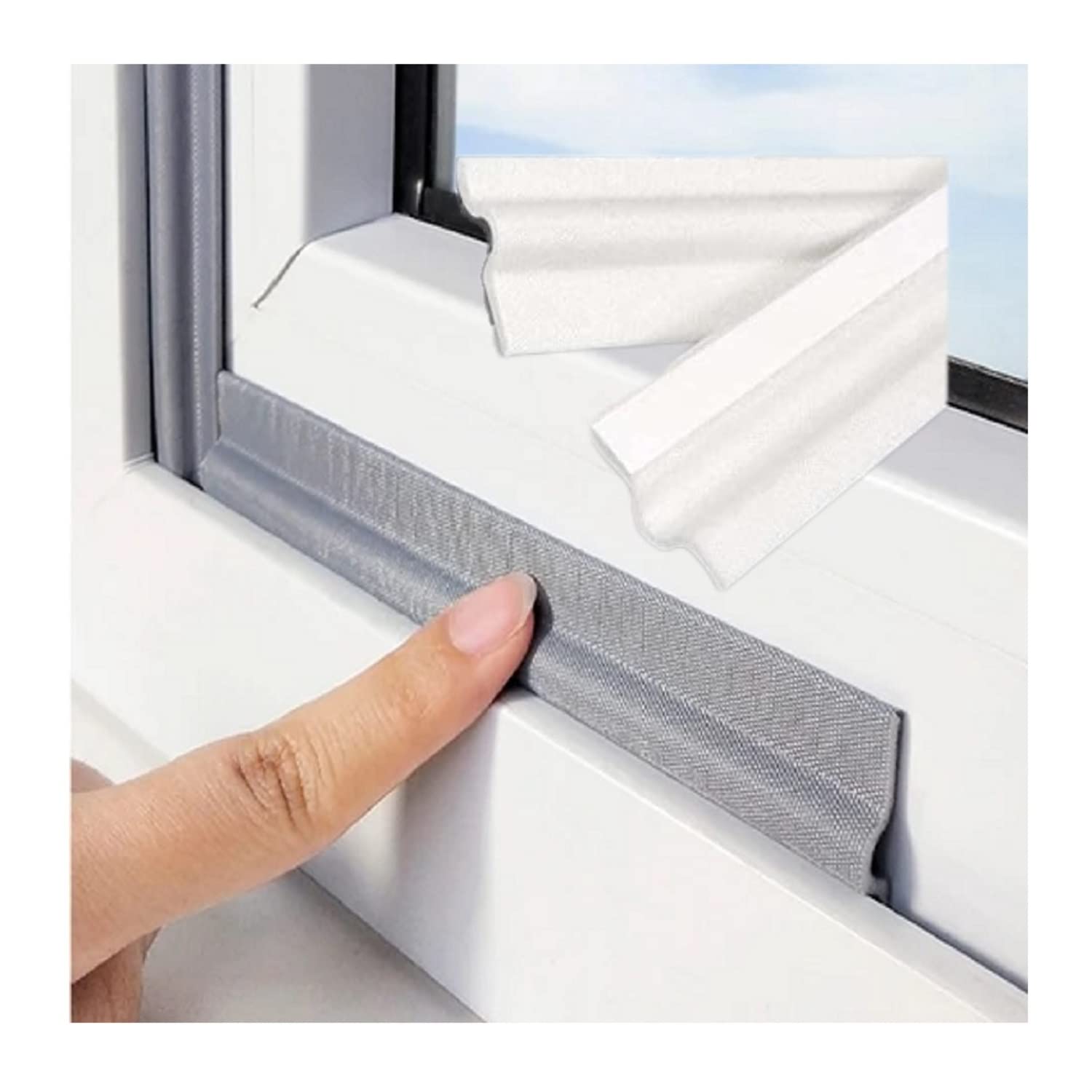 HASTHIP® 10m Self Adhesive Soundproof Window Sealing Strips - PU Foam Door Sealing Strips Weather Stripping for Door Weatherproof, Windproof Window Frame Seal Brush Strip HASTHIP® 10m Self Adhesive Soundproof Window Sealing Strips - PU Foam Door Sealing Strips Weather Stripping for Door Weatherproof, Windproof Window Frame Seal Brush Strip